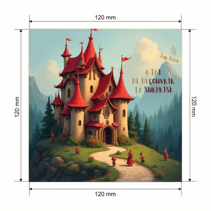 Carte avec video - NFC – dimensions 120x120mm