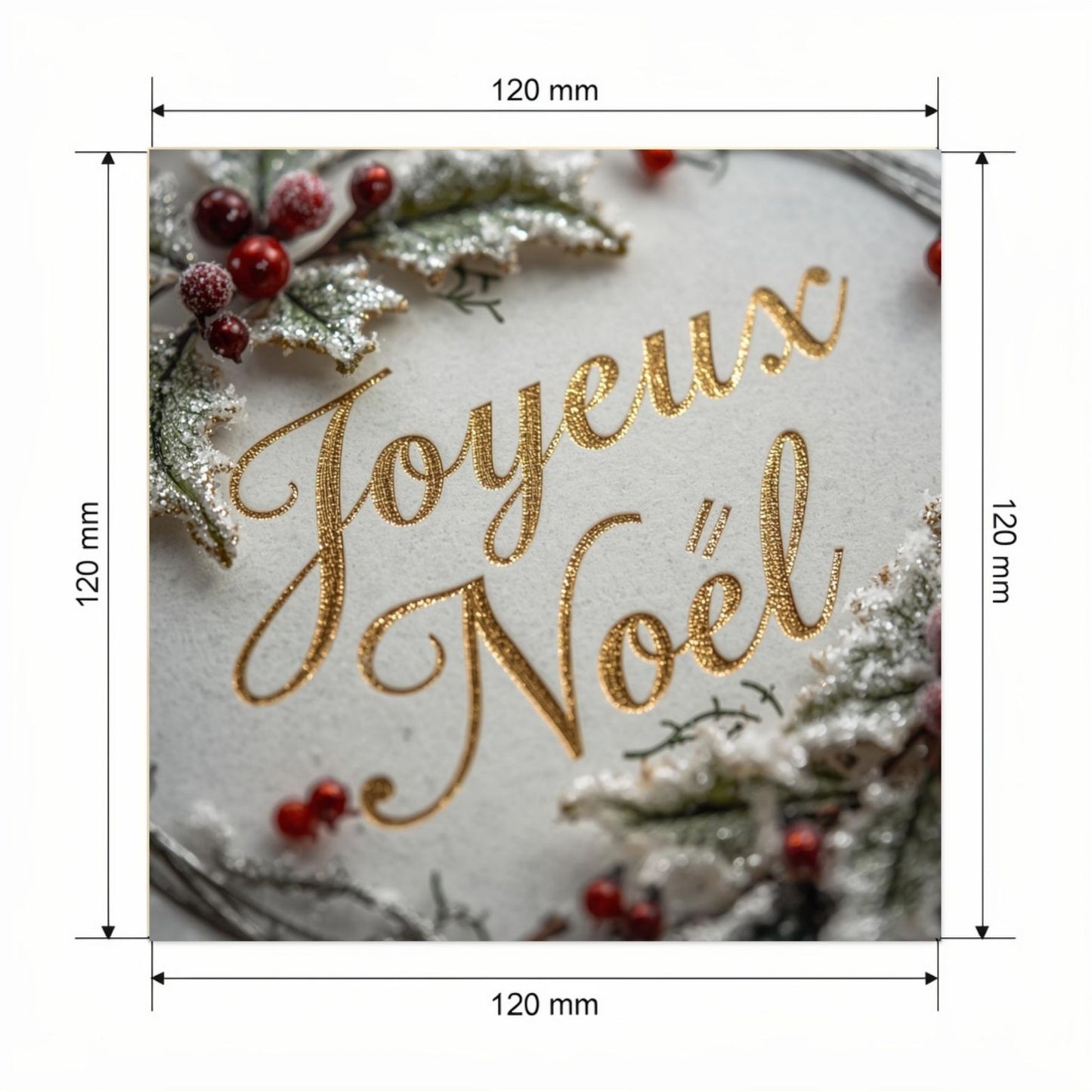 Carte Noël avec video - NFC – dimensions 120x120mm