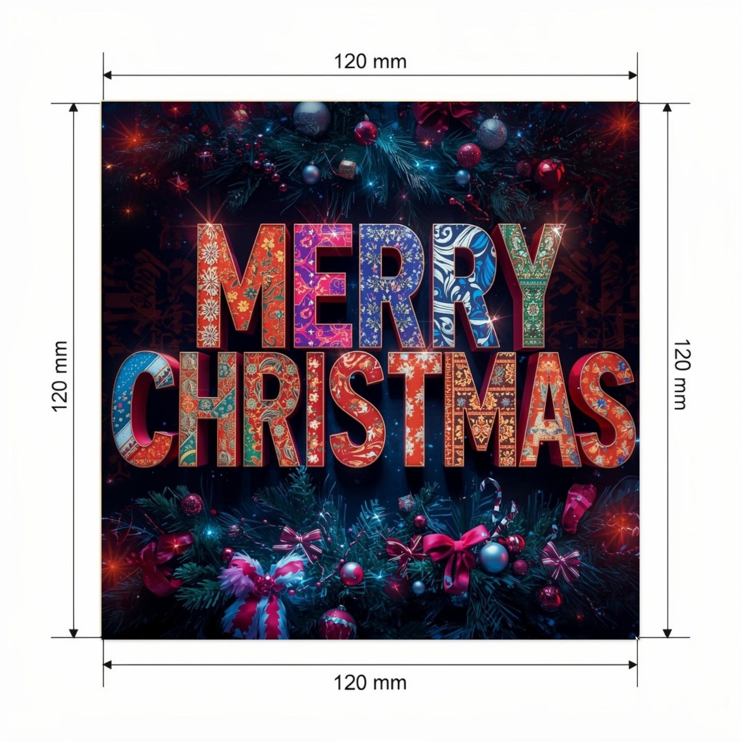 Carte Joyeux Noël avec video - NFC – dimensions 120x120mm