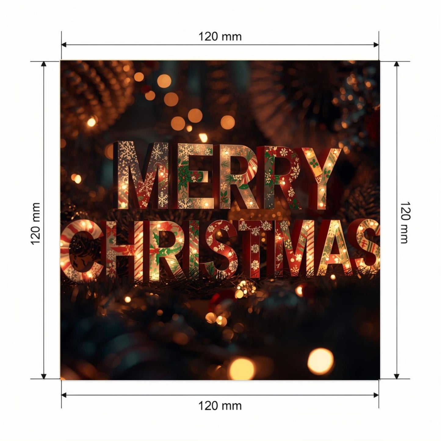 Carte Noël avec video - NFC – dimensions 120x120mm