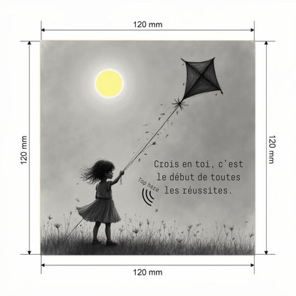 Carte avec video - NFC – dimensions 120x120mm