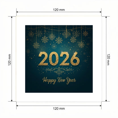 Carte Bonne Année avec video - NFC – dimensions 120x120mm