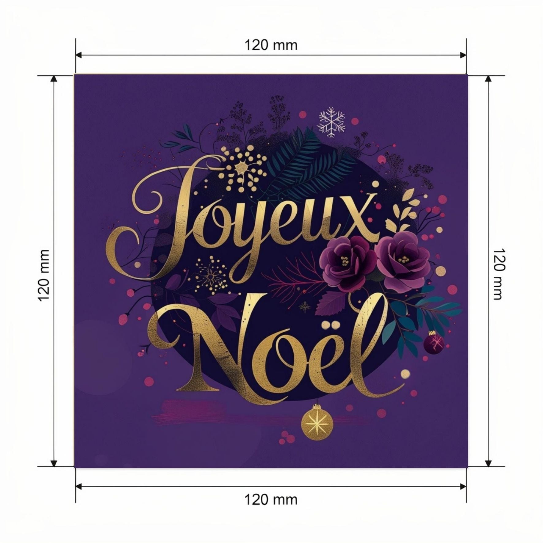 Carte Noël avec video - NFC – dimensions 120x120mm