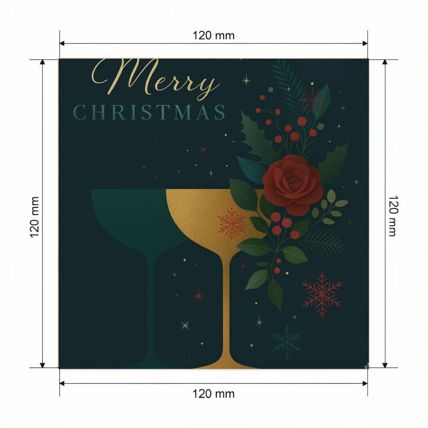 Carte Noël avec video - NFC – dimensions 120x120mm