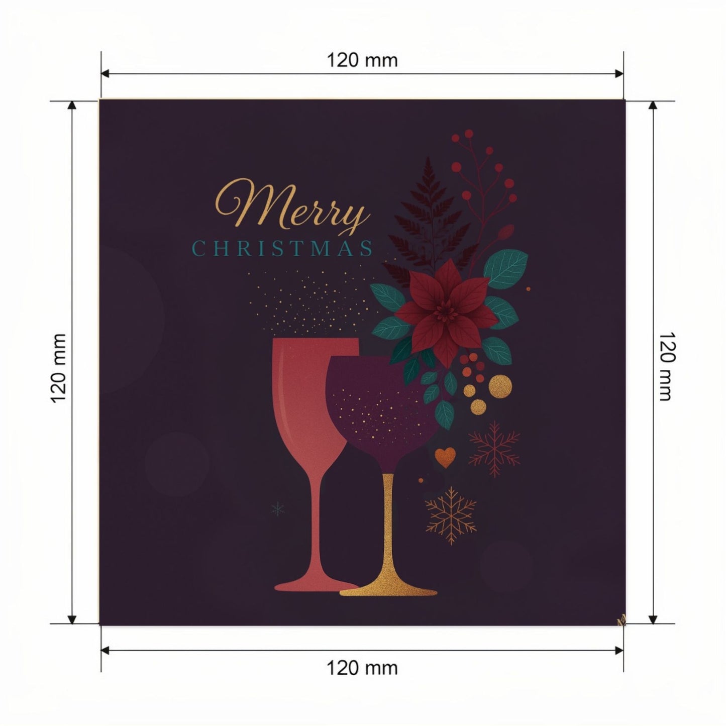 Carte Noël avec video - NFC – dimensions 120x120mm