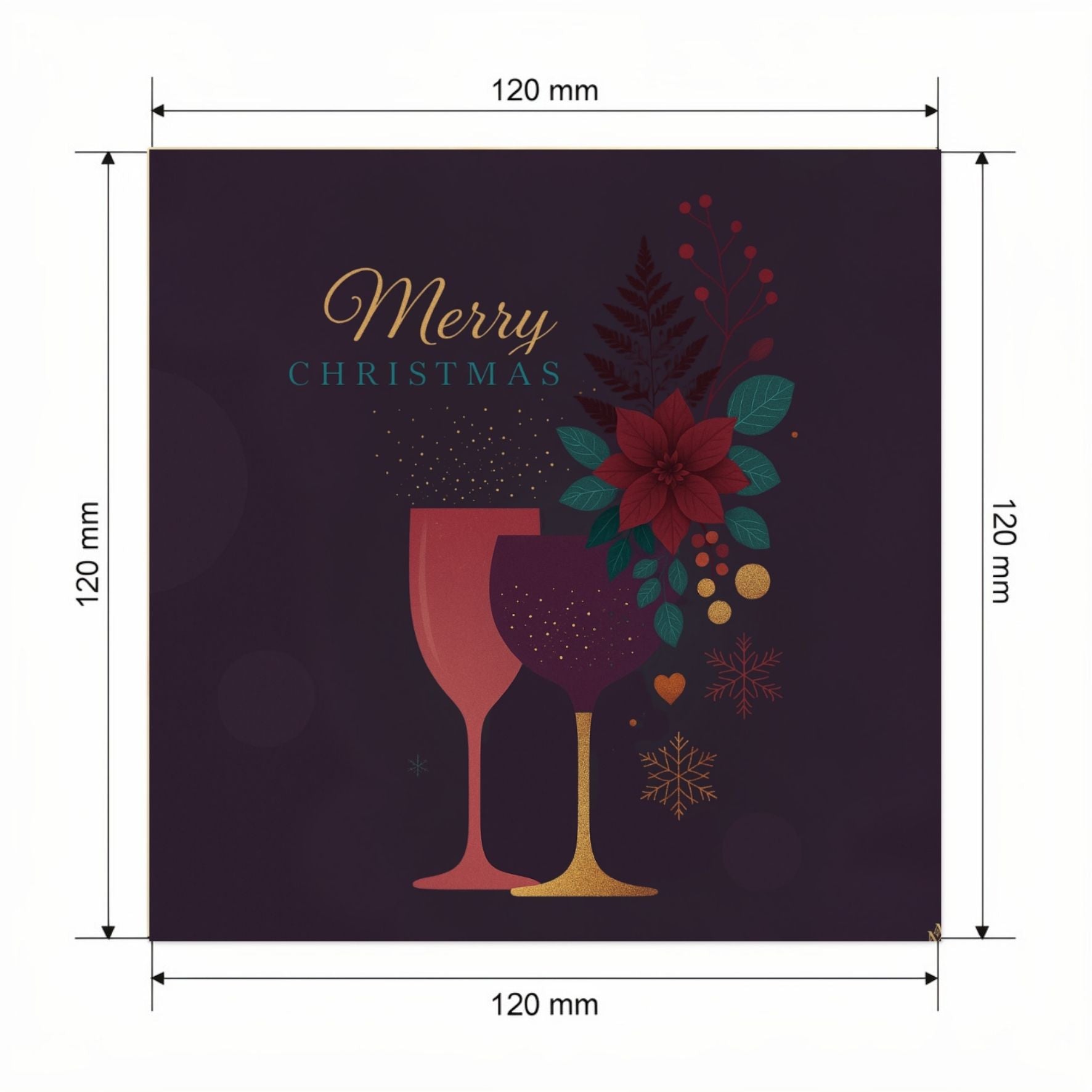 Carte Noël avec video - NFC – dimensions 120x120mm