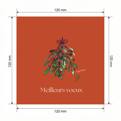 Carte Fêtes avec video - NFC – dimensions 120x120mm