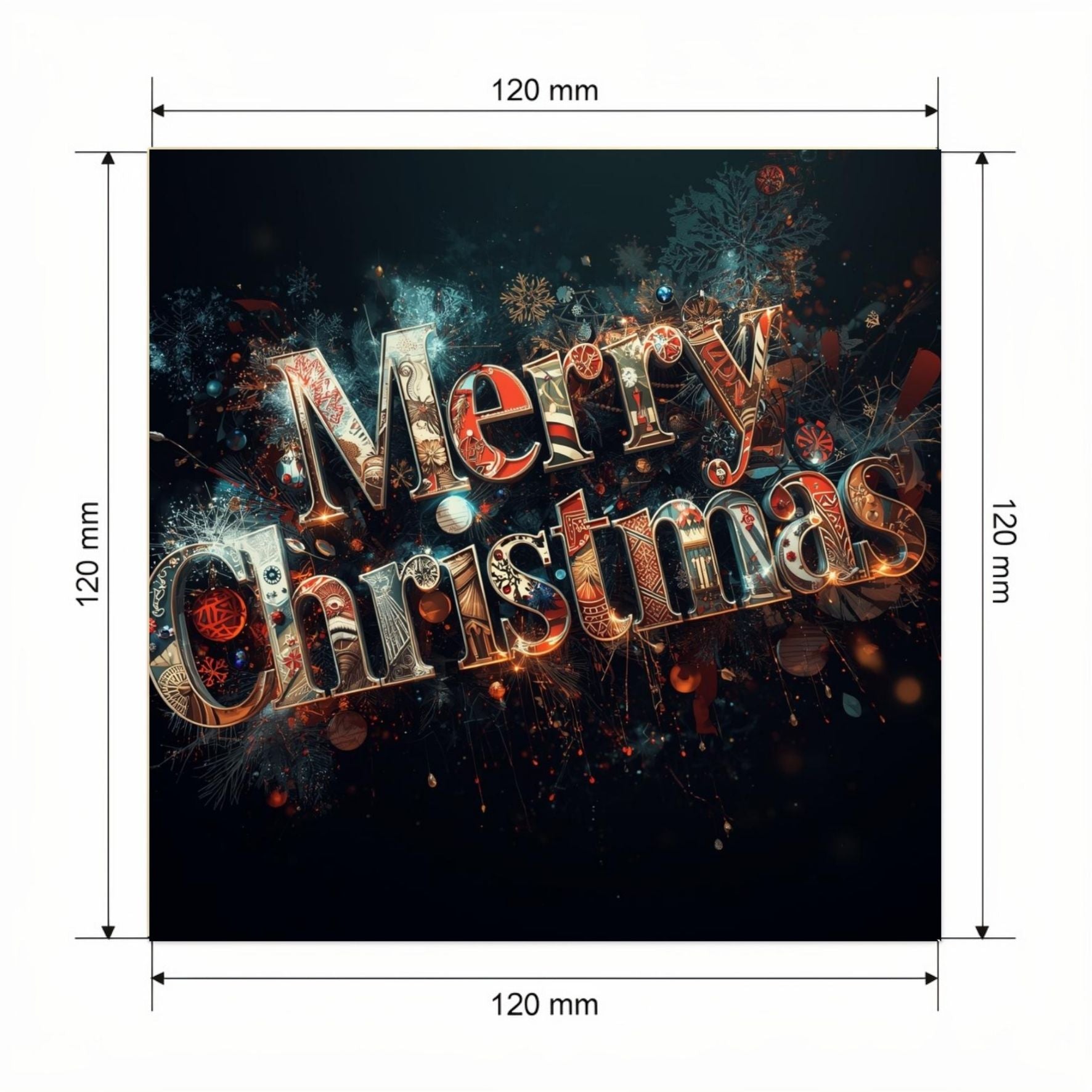 Carte Noël avec video - NFC – dimensions 120x120mm