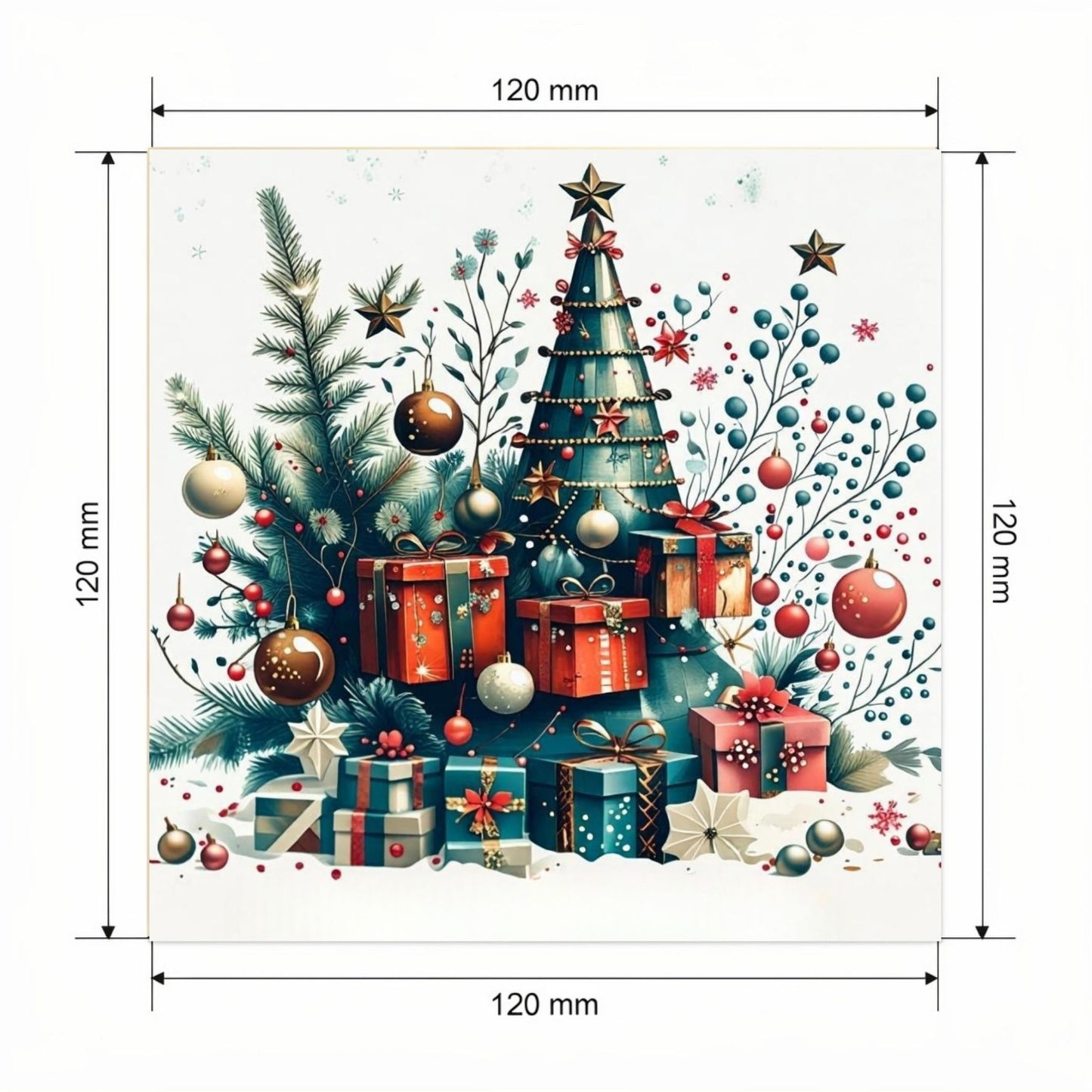 Carte Fêtes avec video - NFC – dimensions 120x120mm