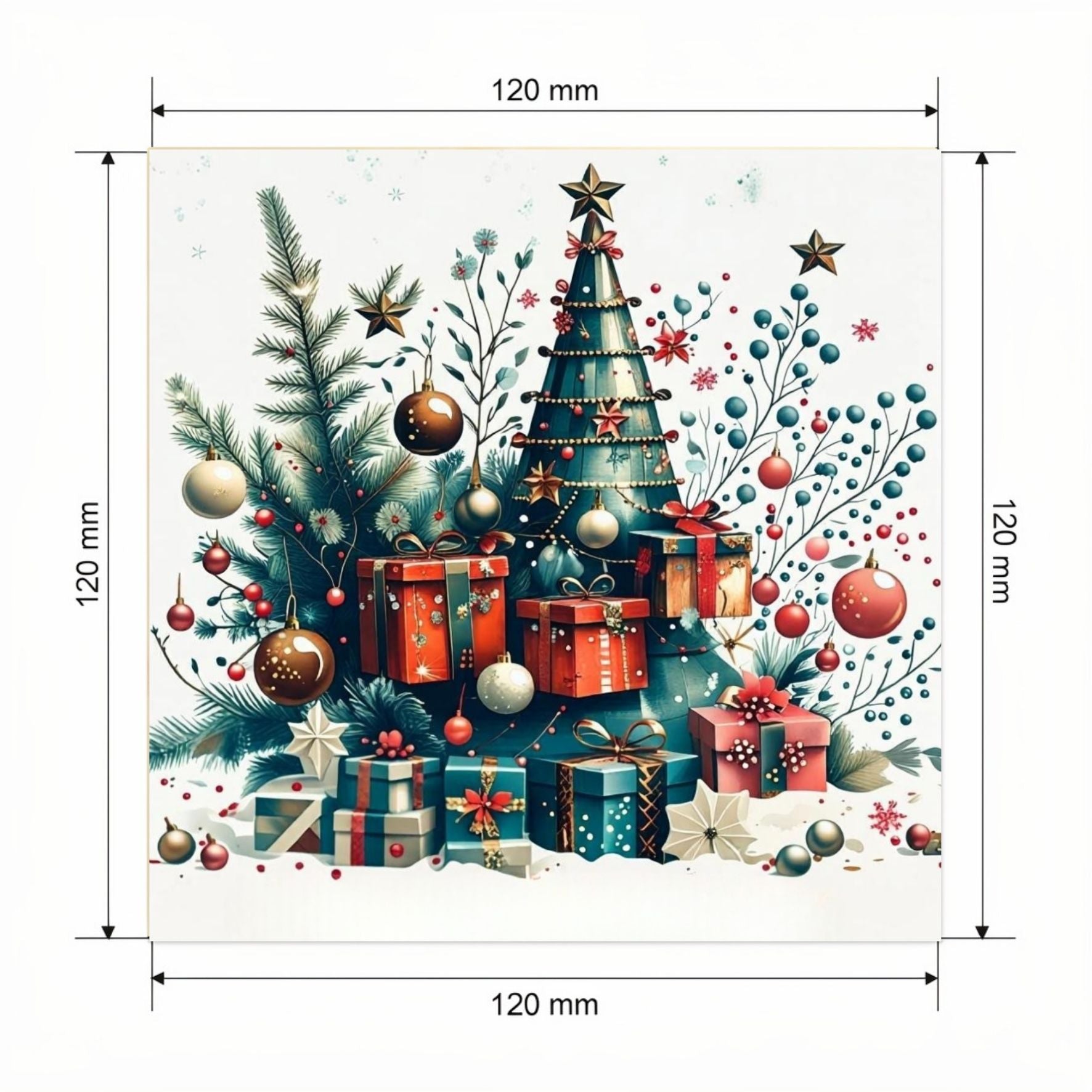 Carte Fêtes avec video - NFC – dimensions 120x120mm