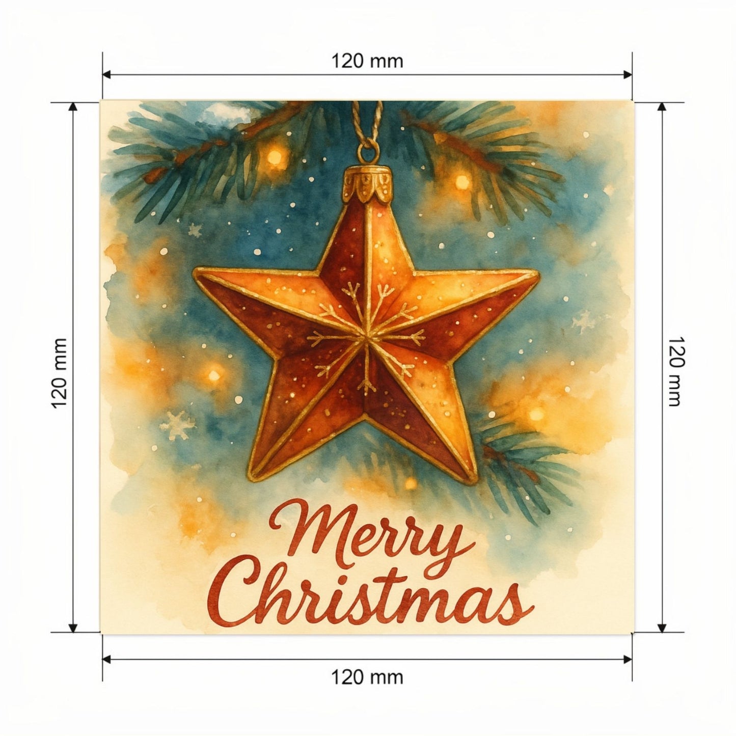 Carte Noël avec video - NFC – dimensions 120x120mm