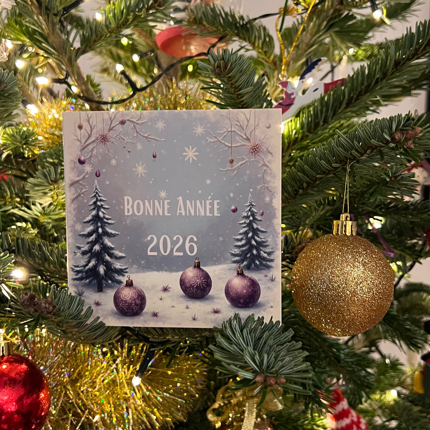 Carte Bonne Année avec video - NFC – design happy new year