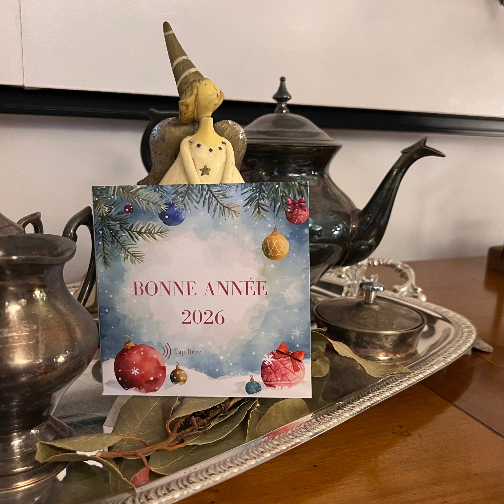 Carte Bonne Année avec video - NFC – design happy new year