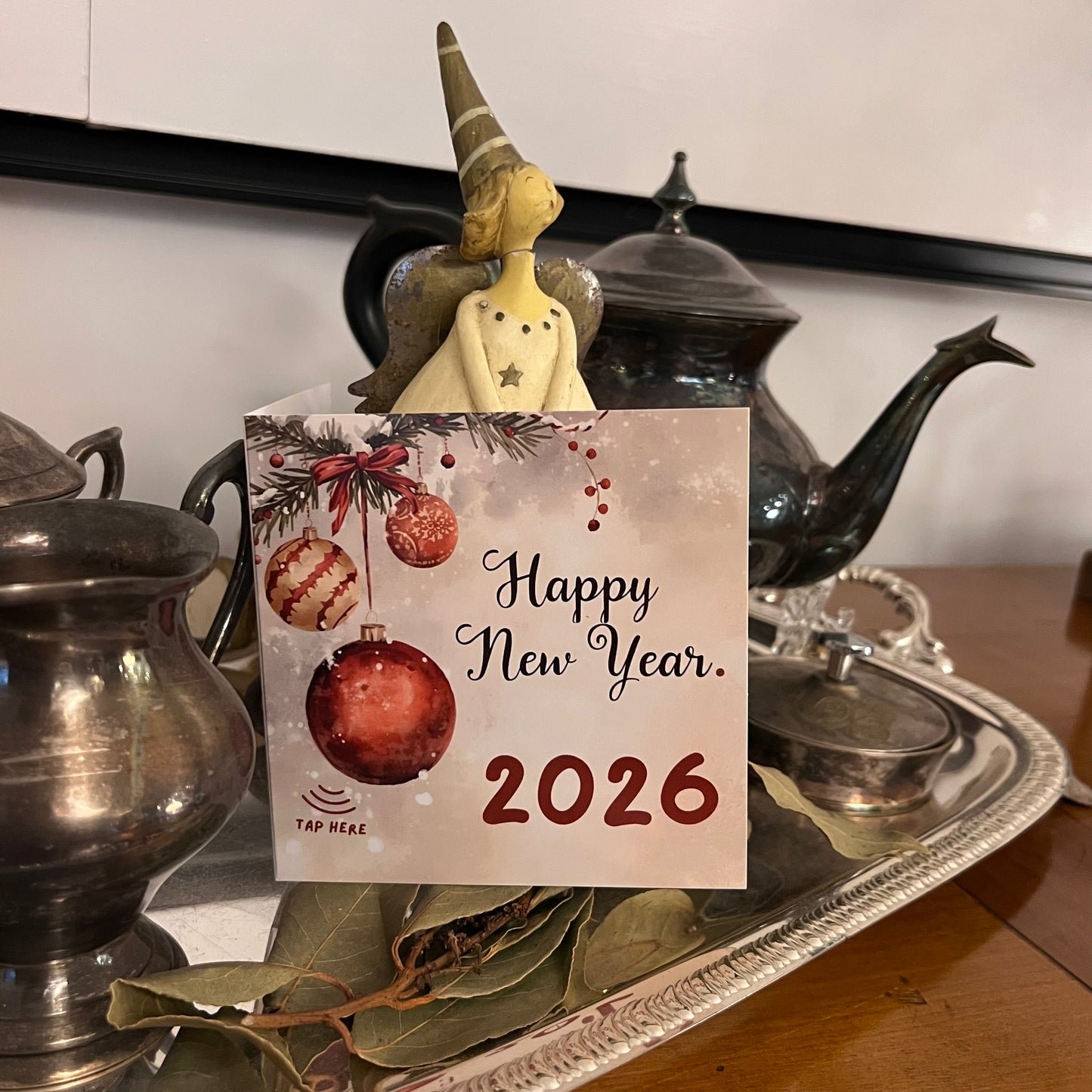 Carte Bonne Année avec video - NFC – design happy new year