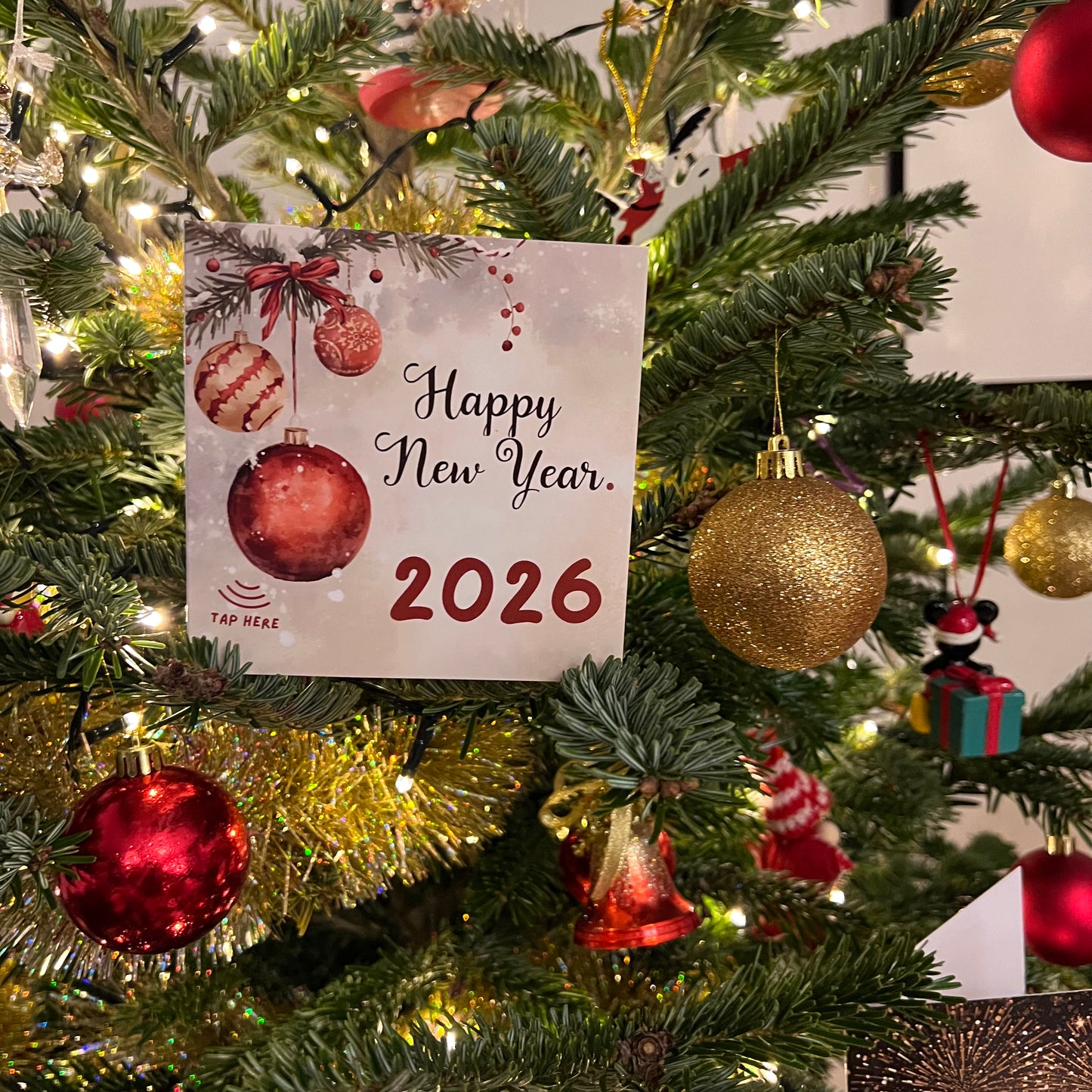 Carte Bonne Année avec video - NFC – design happy new year