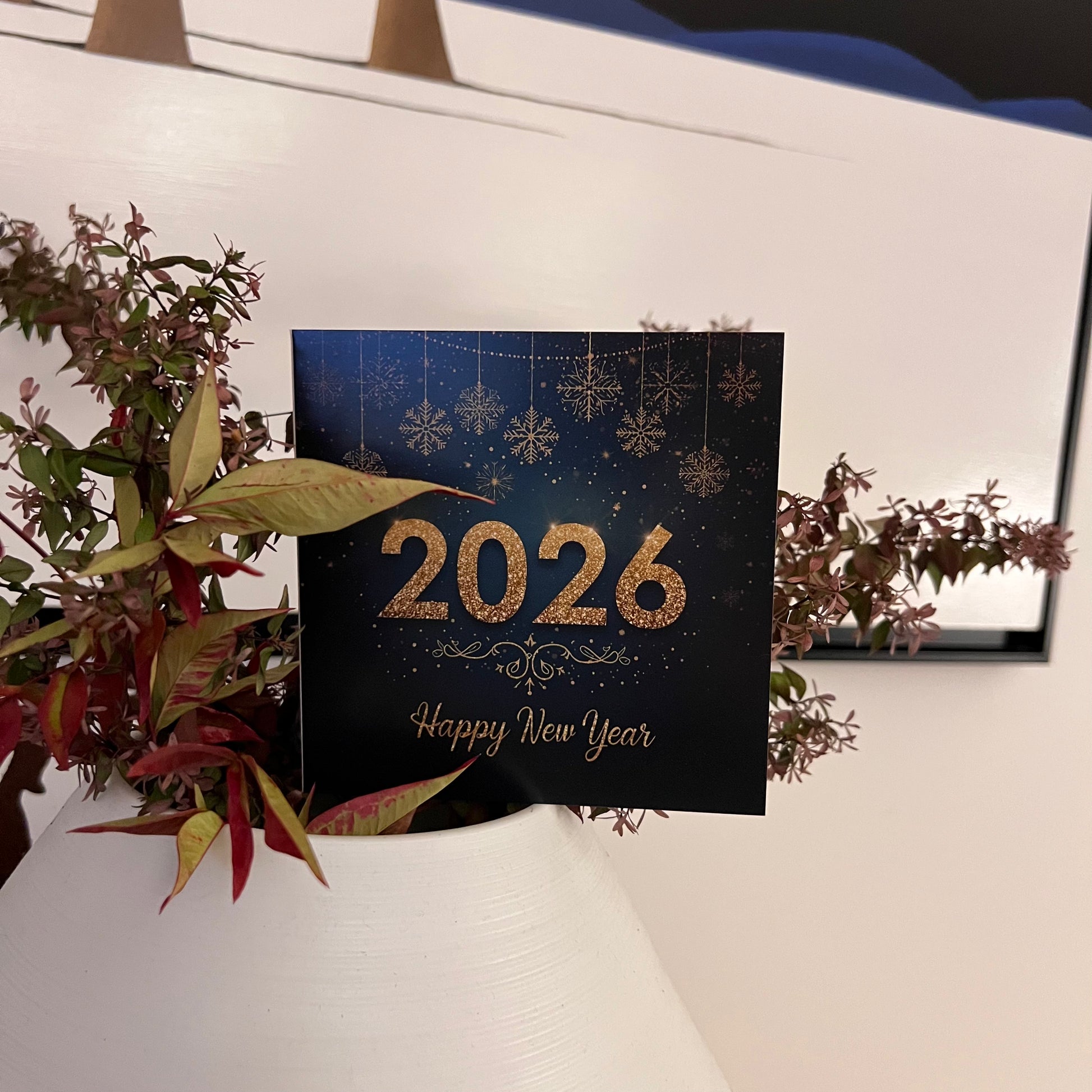Carte Bonne Année avec video - NFC – design happy new year