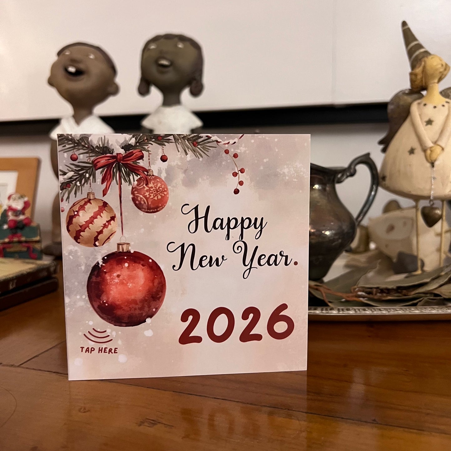 Carte Bonne Année avec video - NFC – design happy new year