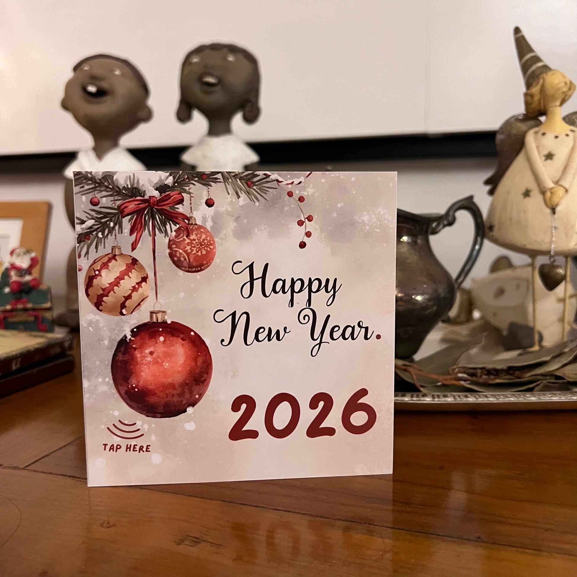 Carte Bonne Année avec video - NFC – design happy new year