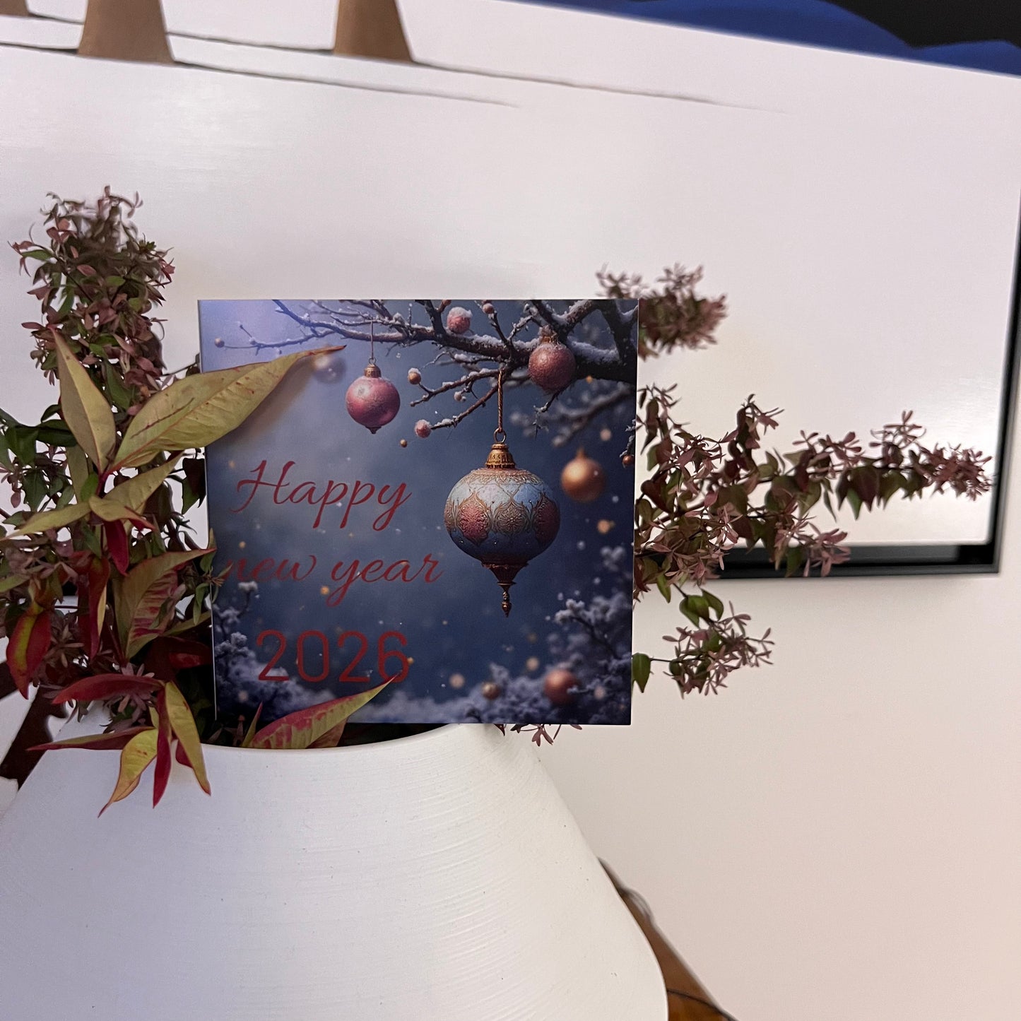 Carte Bonne Année avec video - NFC – design happy new year