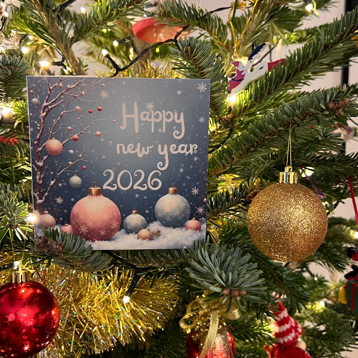 Carte Bonne Année avec video - NFC – design happy new year