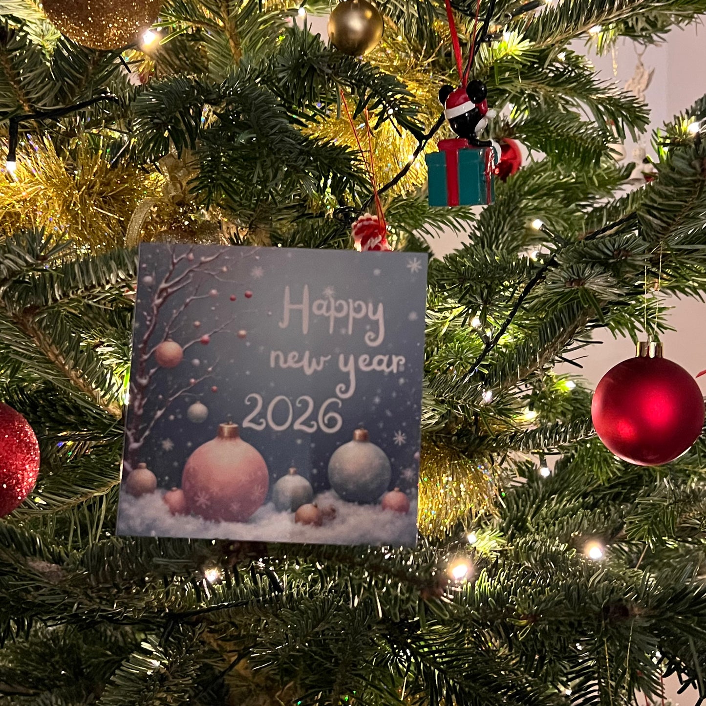 Carte Bonne Année avec video - NFC – design happy new year