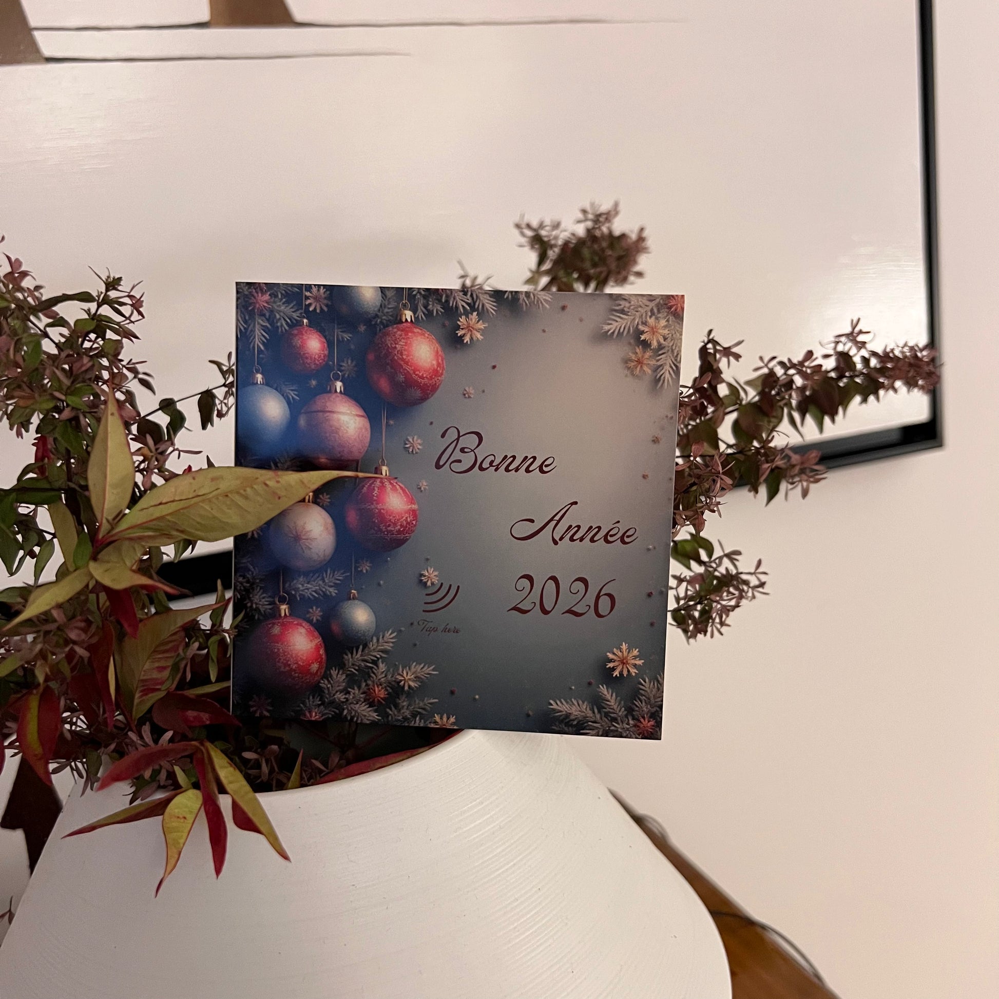 Carte Bonne Année avec video - NFC – design happy new year