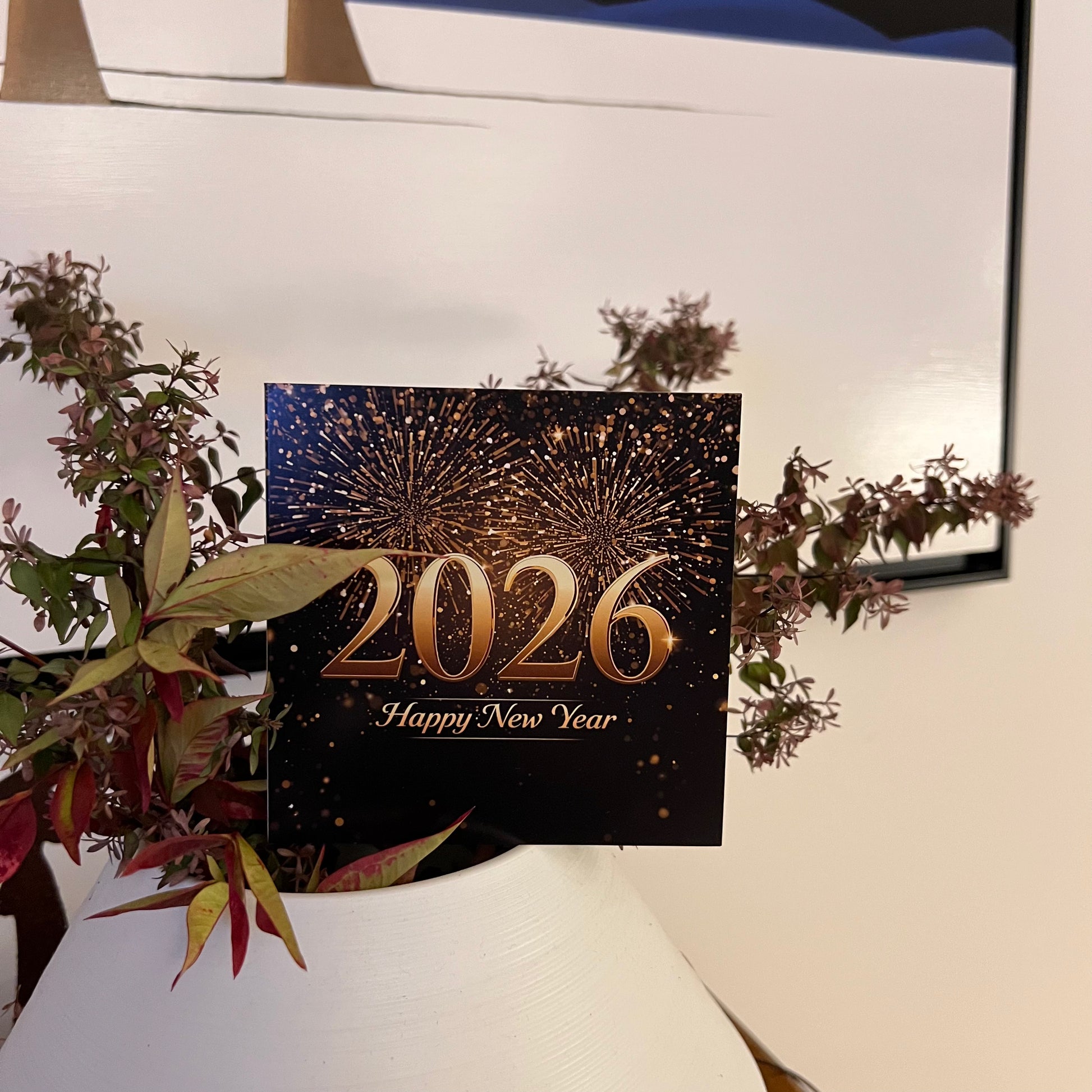 Carte Bonne Année avec video - NFC – design happy new year