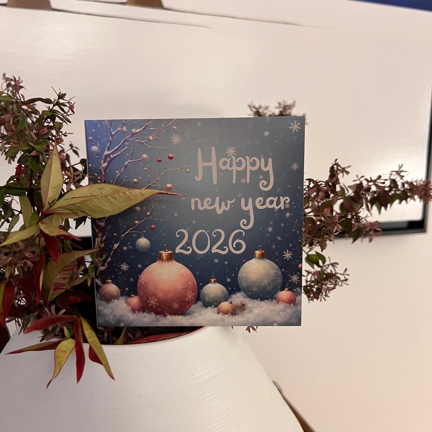 Carte Bonne Année avec video - NFC – design happy new year