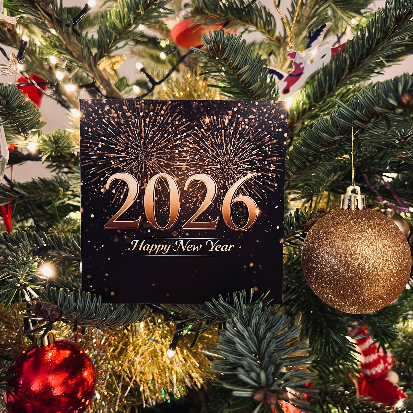 Carte Bonne Année avec video - NFC – design happy new year