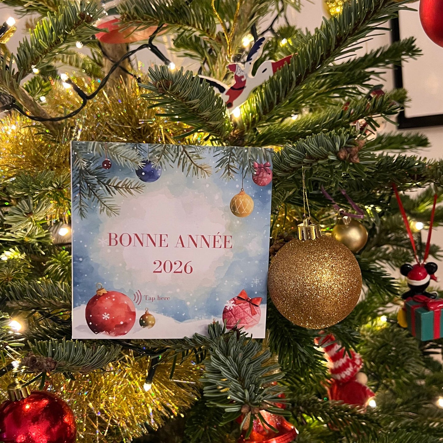 Carte Bonne Année avec video - NFC – design happy new year