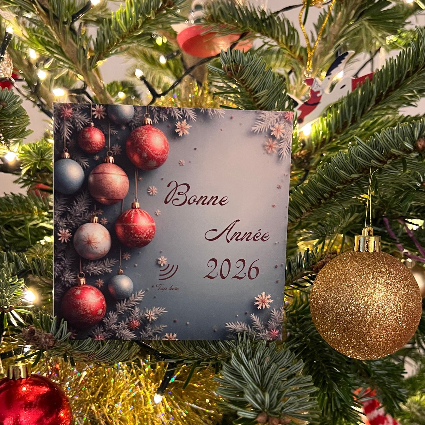 Carte Bonne Année avec video - NFC – design happy new year