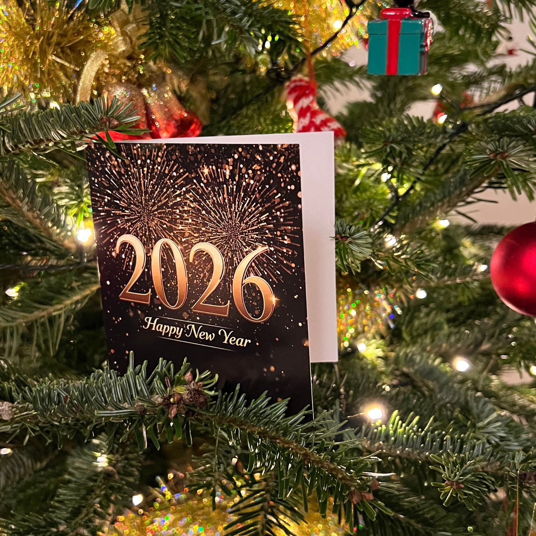 Carte Bonne Année avec video - NFC – design happy new year