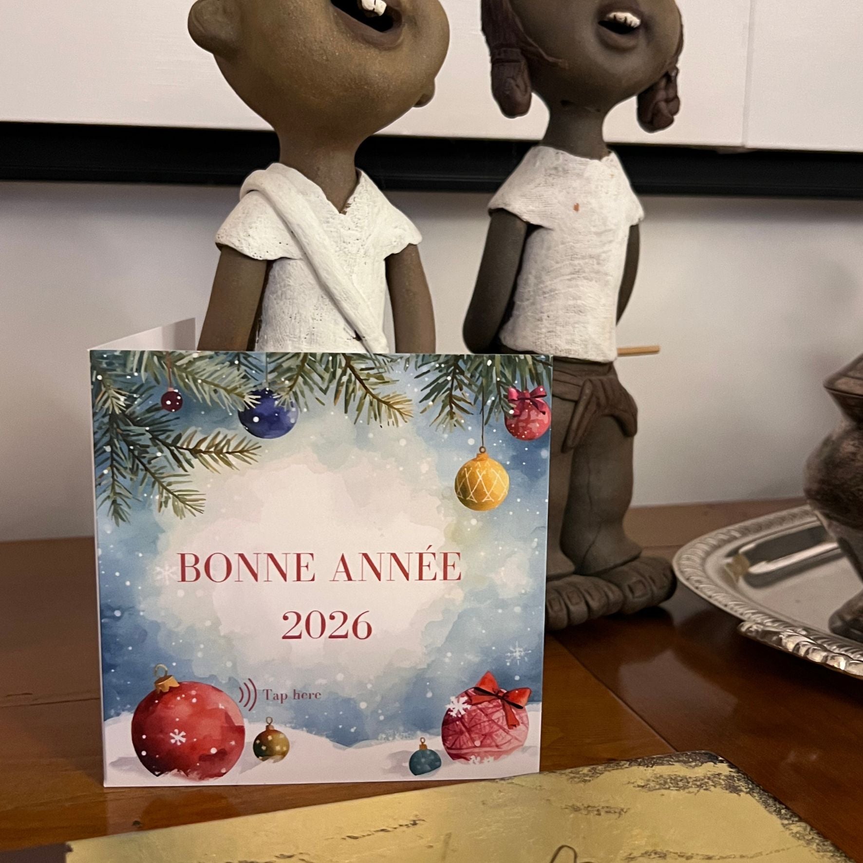 Carte Bonne Année avec video - NFC – design happy new year