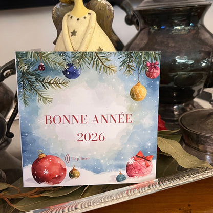 Carte Bonne Année avec video - NFC – design happy new year