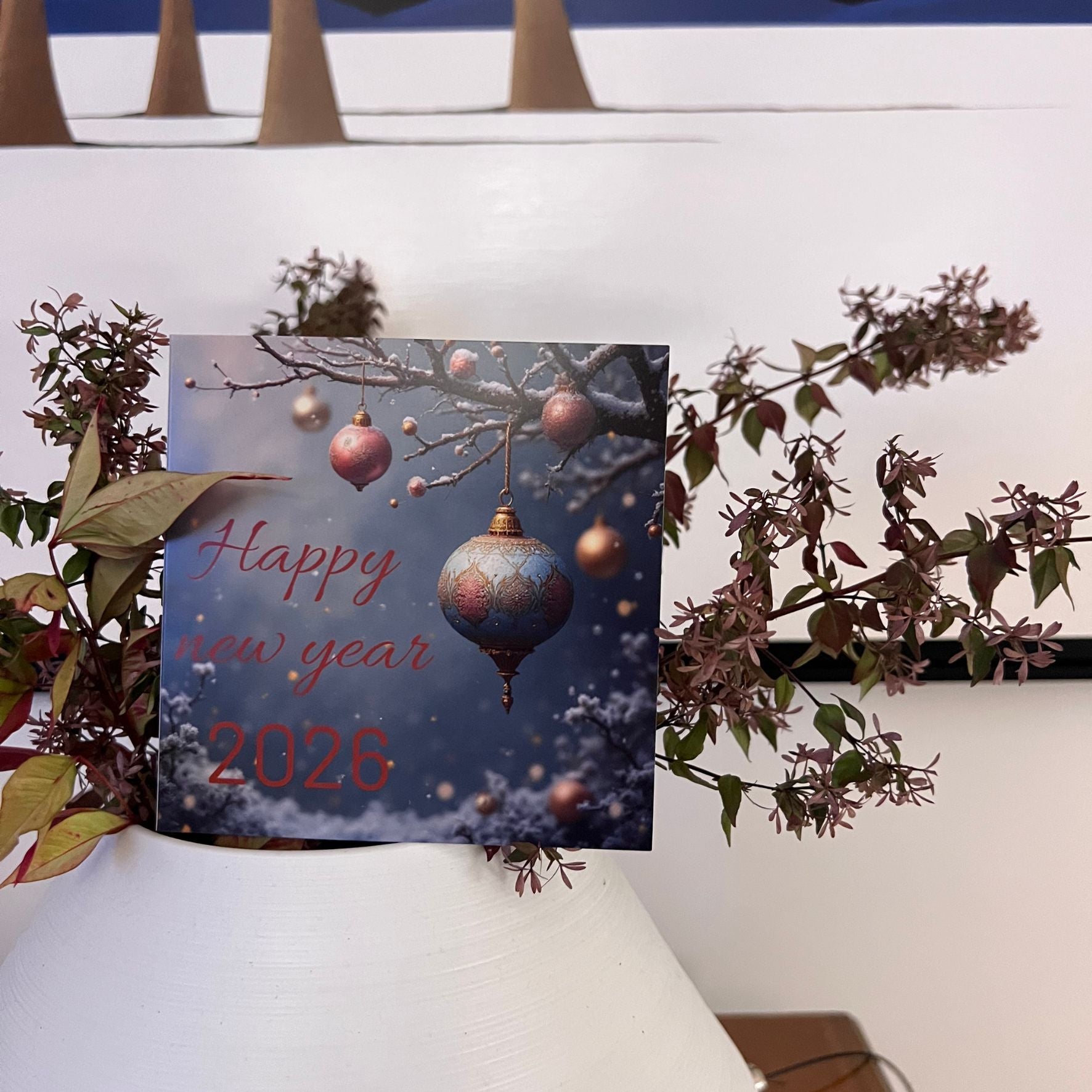 Carte Bonne Année avec video - NFC – design happy new year