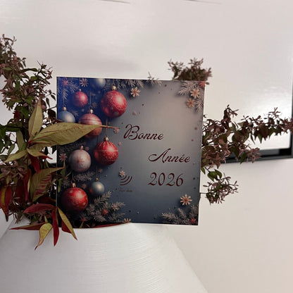 Carte Bonne Année avec video - NFC – design happy new year