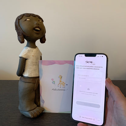 Carte Naissance M’AryCard avec video - NFC - design Inès