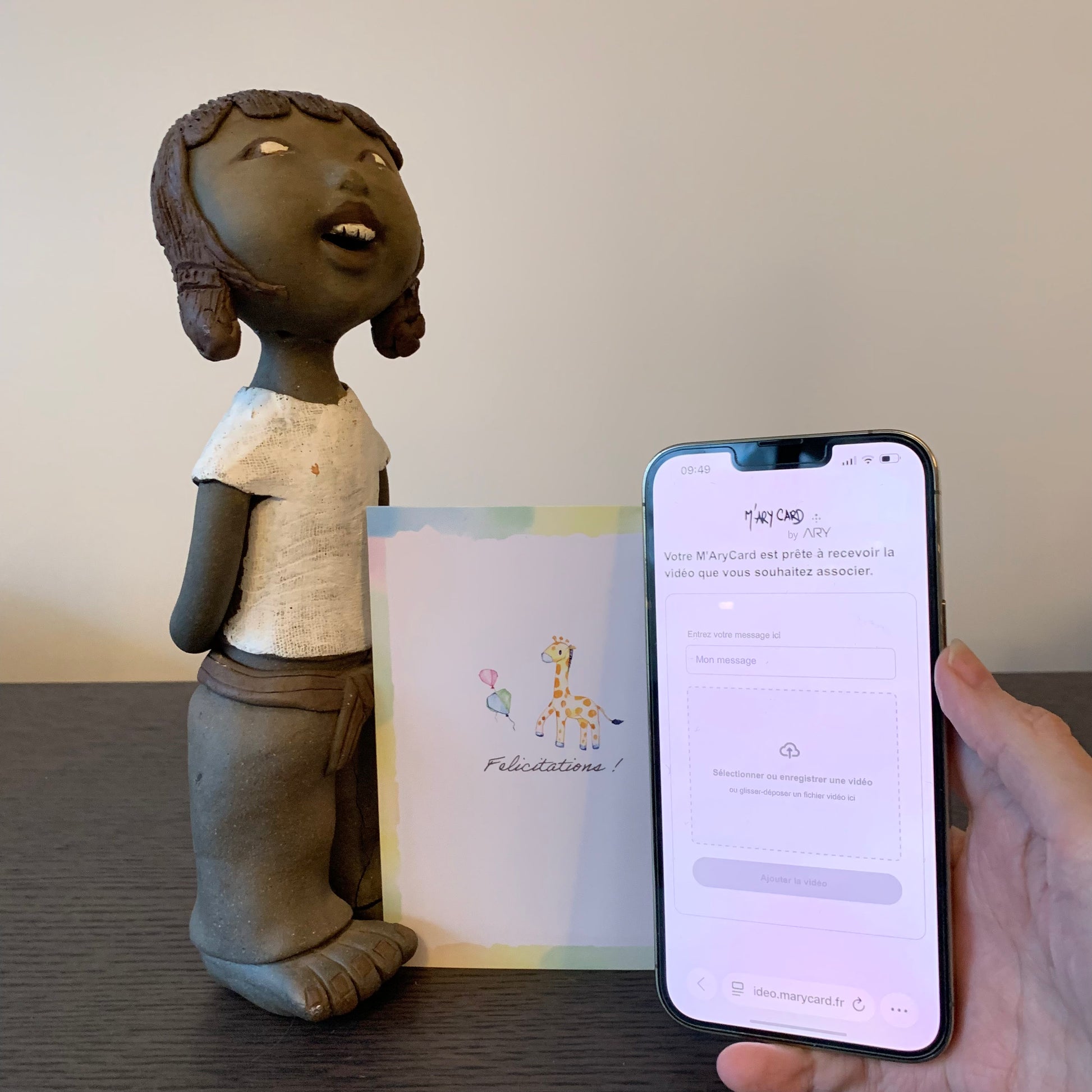 Carte Naissance M’AryCard avec video - NFC - design Inès