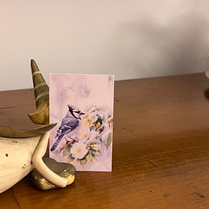 Carte M’AryCard avec video - NFC – design blue jay kitrichris