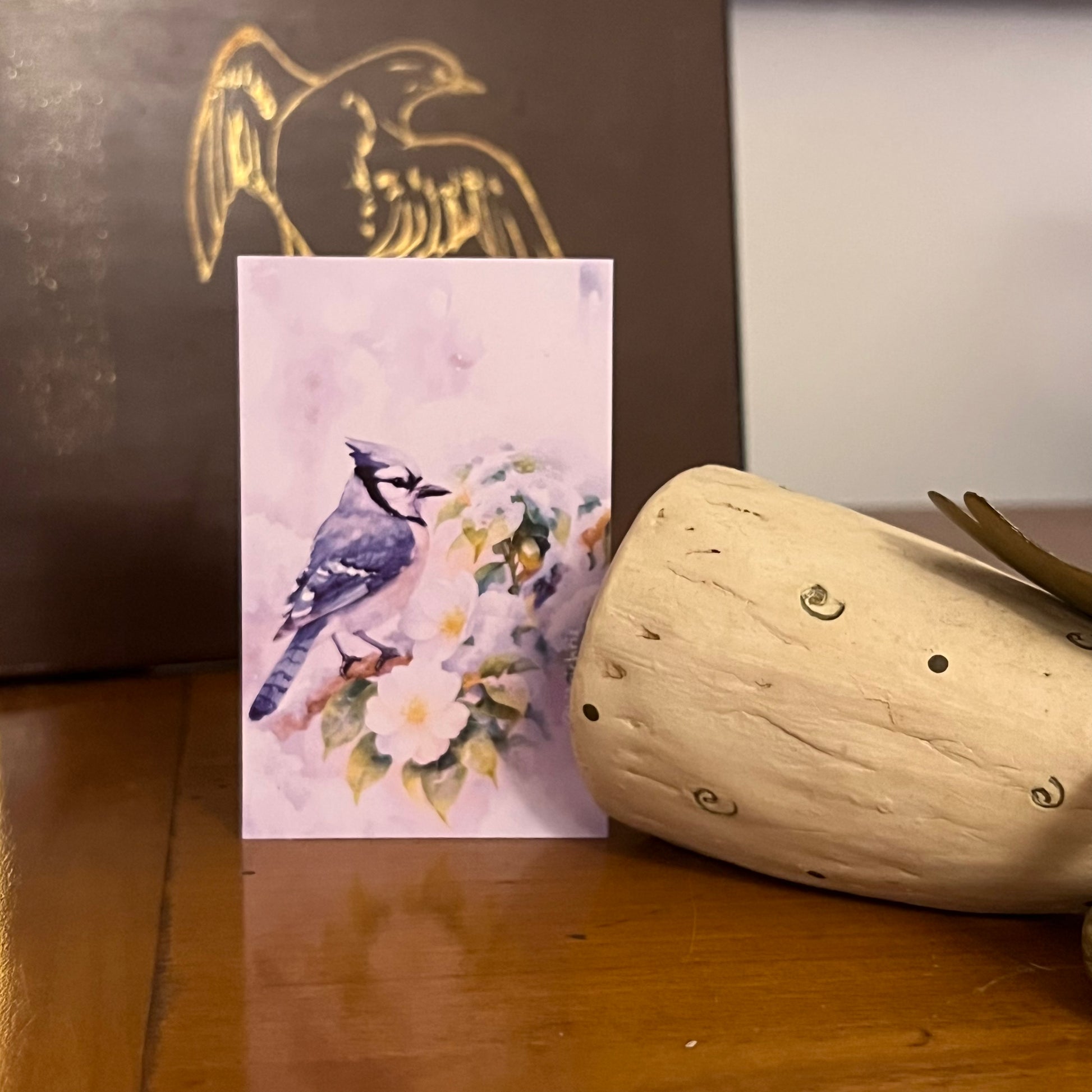 Carte M’AryCard avec video - NFC – design blue jay kitrichris