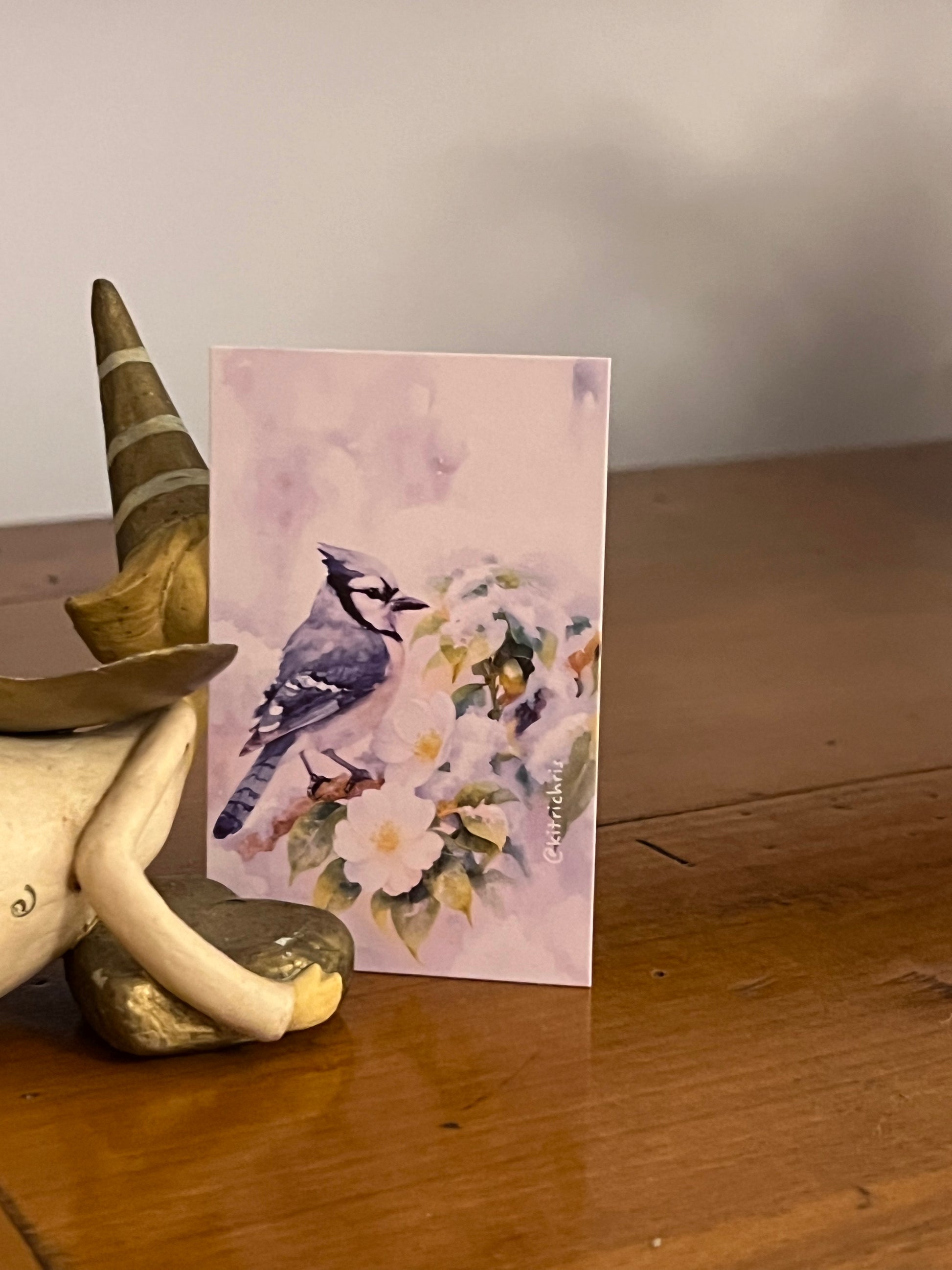 Carte M’AryCard avec video - NFC – design blue jay kitrichris