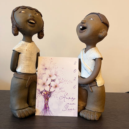 Carte Fêtes M’AryCard avec video - NFC – design bouquet kitrichris