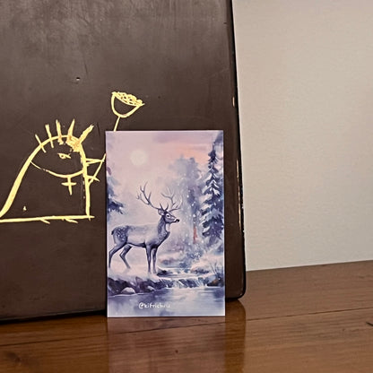 Carte M’AryCard avec video - NFC – design cerf kitrichris