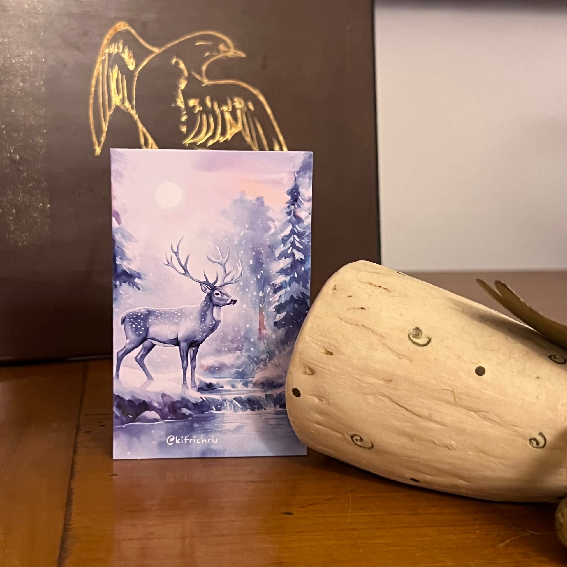 Carte M’AryCard avec video - NFC – design cerf kitrichris