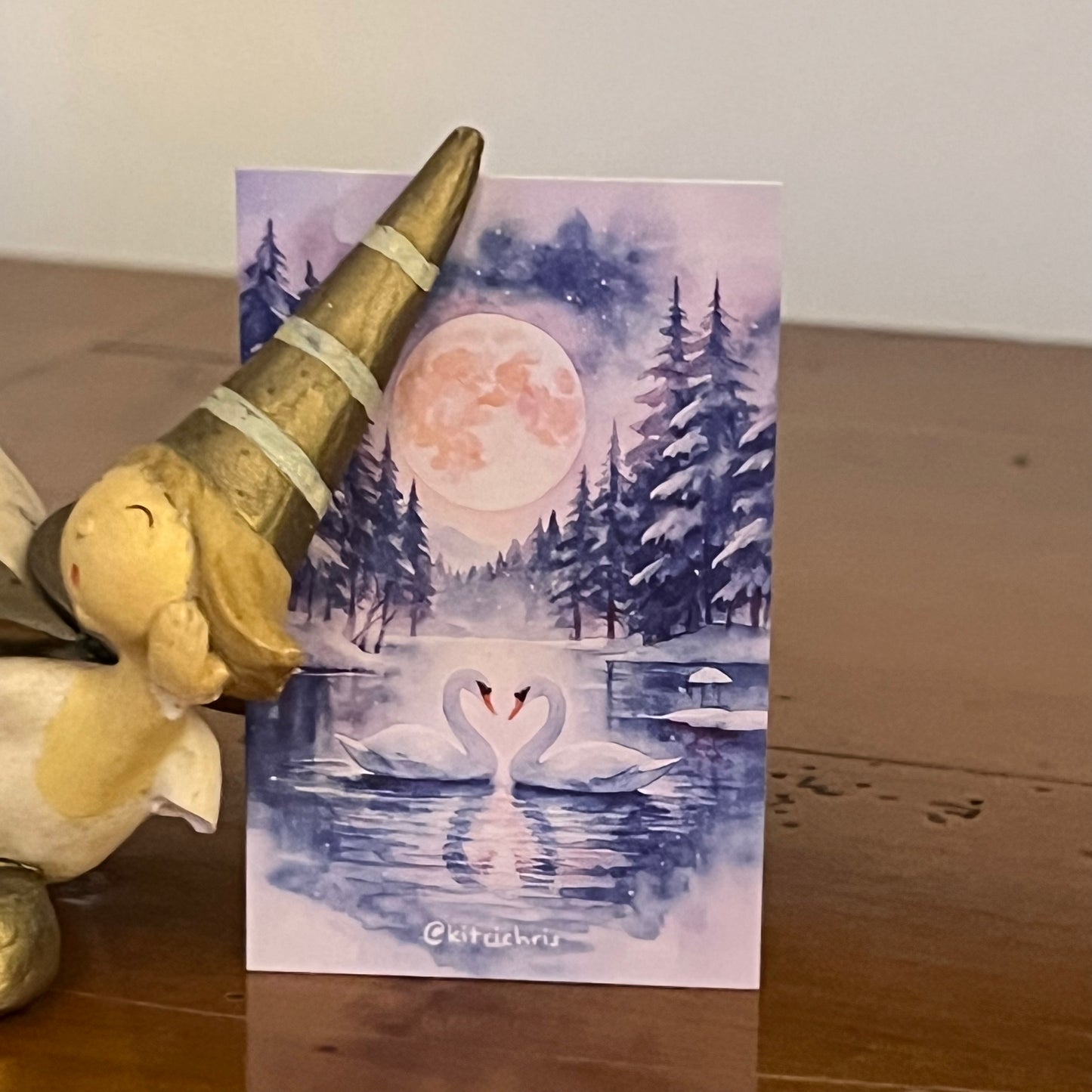 Carte M’AryCard avec video - NFC – design cygnes kitrichris