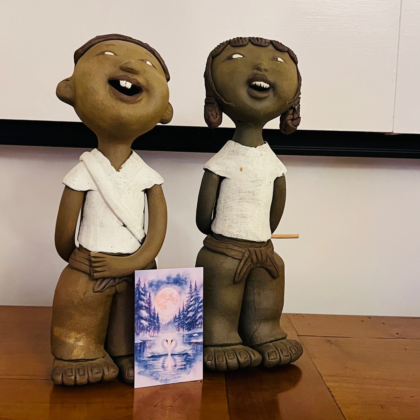 Carte M’AryCard avec video - NFC – design cygnes kitrichris