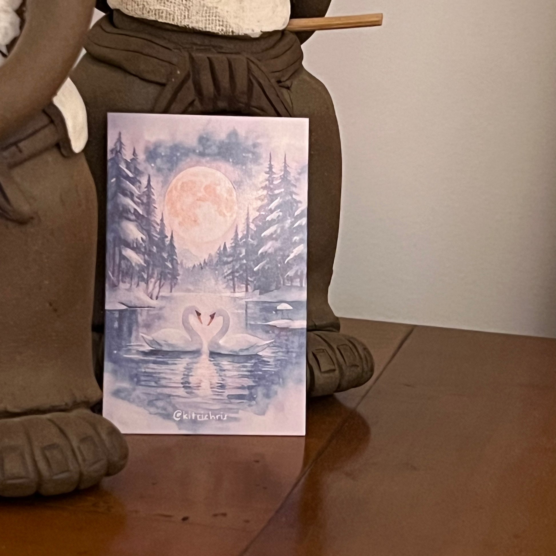 Carte M’AryCard avec video - NFC – design cygnes kitrichris