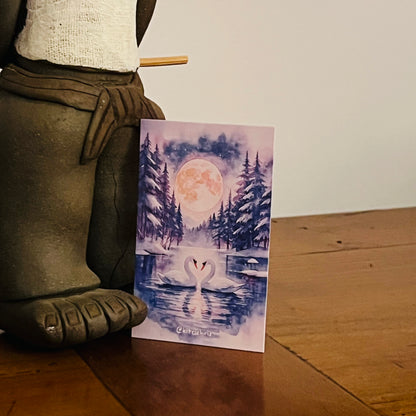 Carte M’AryCard avec video - NFC – design cygnes kitrichris