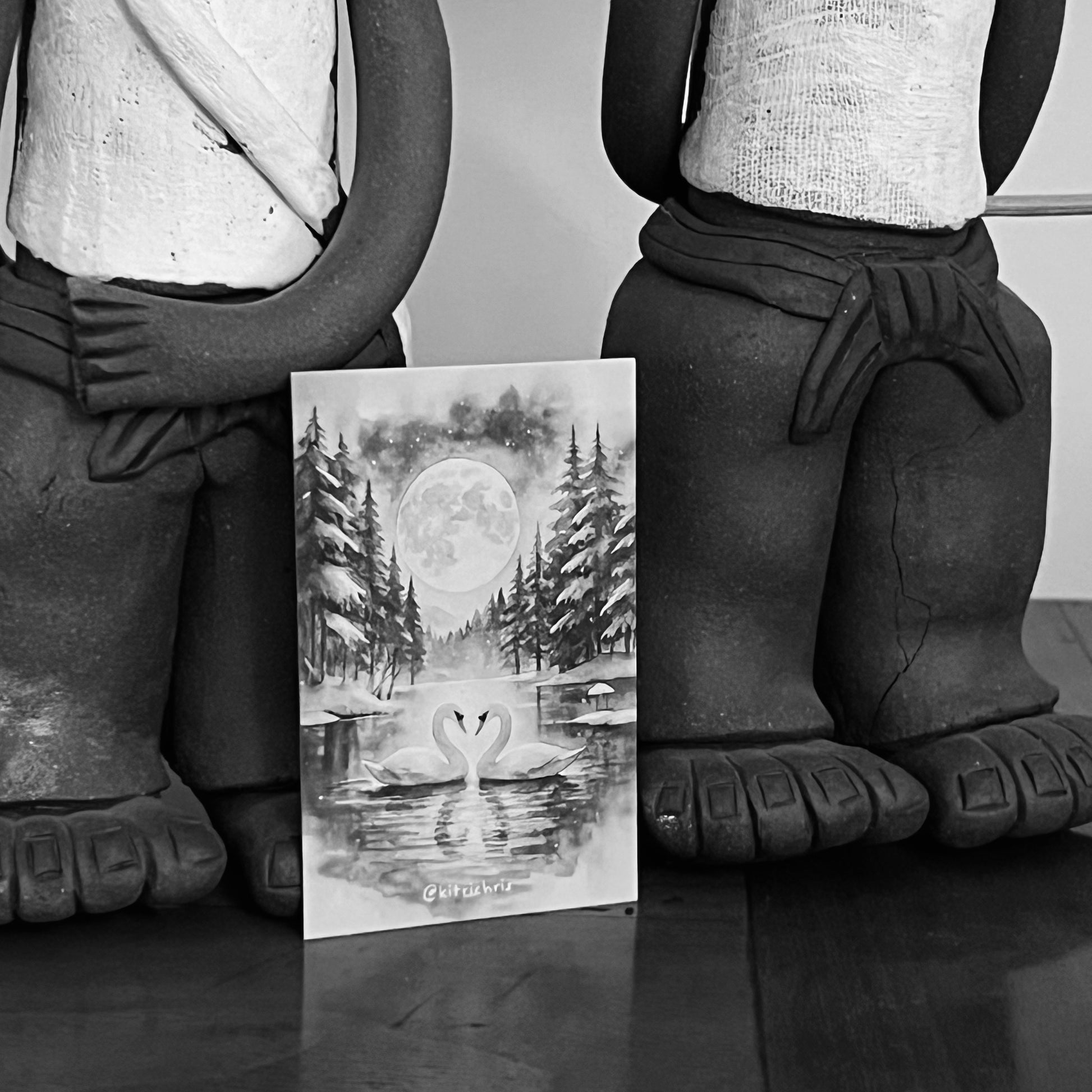 Carte M’AryCard avec video - NFC – design cygnes kitrichris