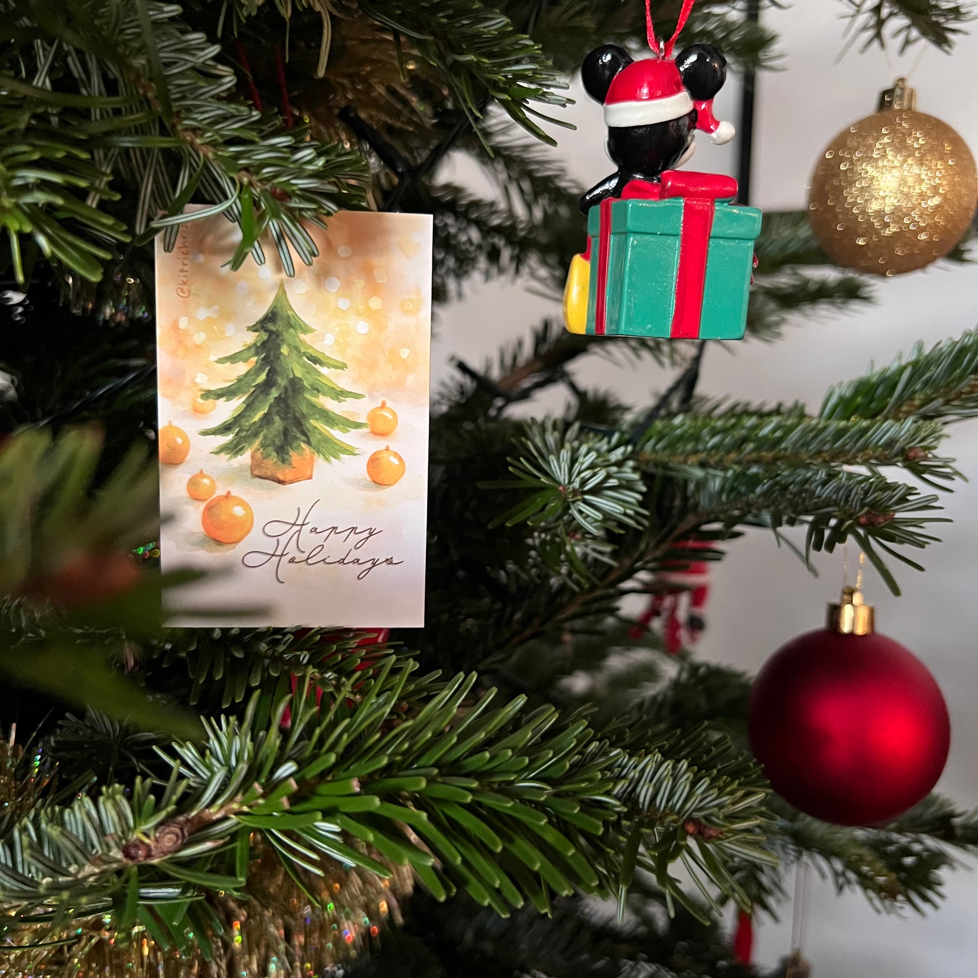 Carte Noel M’AryCard avec video - NFC – design happy holidays kitrichris